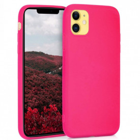 Husa protectie iPhone 11, ultra slim, silicon Roz Neon, interior din microfibra, protectie camera, protectie ecran - Img 3