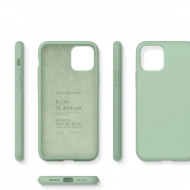 Husa silicon si catifea iphone 11, husa verde
