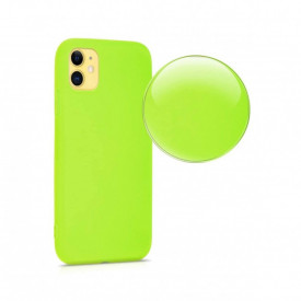 Husa protectie iPhone 11, ultra slim, silicon Verde Neon, interior din microfibra, protectie camera, protectie ecran - Img 2