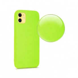Husa protectie iPhone 11, ultra slim, silicon Verde Neon, interior din microfibra, protectie camera, protectie ecran - Img 2