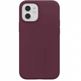 Husa protectie iPhone 12/12 Pro, ultra slim, silicon Visiniu, interior din microfibra