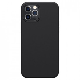 Husa protectie iPhone 12 Pro Max, ultra slim, silicon Negru, interior din microfibra - Img 2