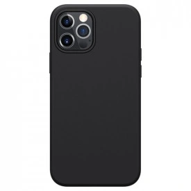 Husa protectie iPhone 12 Pro Max, ultra slim, silicon Negru, interior din microfibra - Img 2