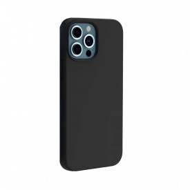 Husa protectie iPhone 13 Pro Max, ultra slim, silicon Negru, interior din microfibra