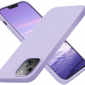 husa iphone 13 mov silicon si catifea planetphone