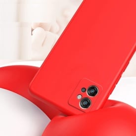 Husa protectie pentru Motorola Moto G32, slim, silicon Rosu cu interior din microfibra, protectie camera, protectie ecran - Img 4
