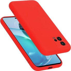 Husa protectie pentru Motorola Moto G84, slim, silicon Rosu cu interior din microfibra, protectie camera, protectie ecran - Img 3