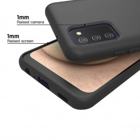 husa negru SAMSUNG A02S silicon so catifea planetphone