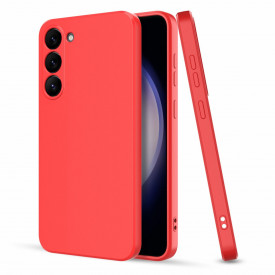 husa silicon si catifea samsung s23 plus rosu planetphone