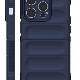 Husa protectie Wave style, compatibila cu iPhone 16 Pro Max, antisoc, silicon Bleumarin, interior din microfibra, anti-alunecare, protectie camera, protectie ecran - Img 8