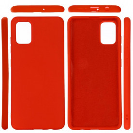 Husa Samsung Galaxy A41, ultra slim silicon si microfibra, Rosu - Img 2