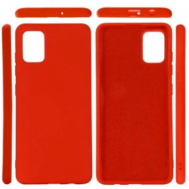 Husa Samsung Galaxy A41, ultra slim silicon si microfibra, Rosu - Img 2