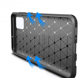 husa samsung galaxy a71 carbon din silicon autofocus planetphone