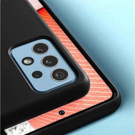 husa silicon si catifea tip alcantara negru samsung a72 planetphone 1