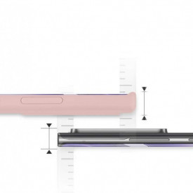 Husa Samsung Galaxy Note 20 Ultra, ultra slim, silicon Roz Pal, cu interior de catifea, protectie camera - Img 3
