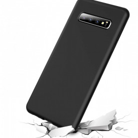 Husa Samsung Galaxy S10, ultra slim silicon si microfibra, Negru - Img 2