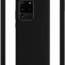 Husa Samsung Galaxy S20 Ultra, ultra slim, silicon Negru, cu interior de catifea, protectie camera - Img 3