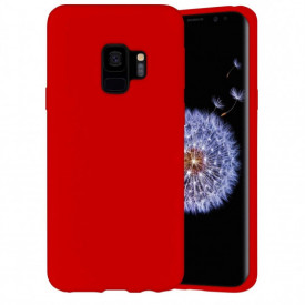 Husa Samsung Galaxy S9, ultra slim silicon si interior din microfibra, Rosie