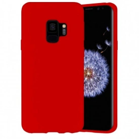 Husa Samsung Galaxy S9, ultra slim silicon si interior din microfibra, Rosie