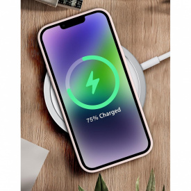 husa iphone 15 roz palsilicon si catifea planetphone