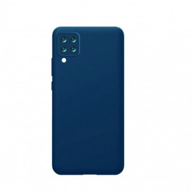 Husa slim din silicon Samsung Galaxy A22 4G, silicon Bleumarin, cu interior de catifea