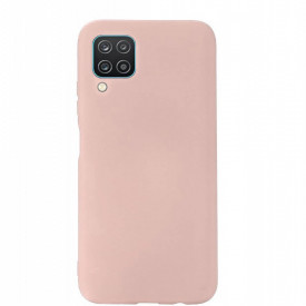 Husa slim din silicon Samsung Galaxy A42, silicon Roz Pal, cu interior de catifea