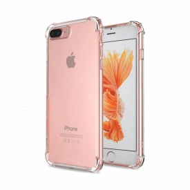 Husa slim transparenta Apple iPhone 7 Plus / 8 Plus antisoc, colturi intarite, silicon antialunecare