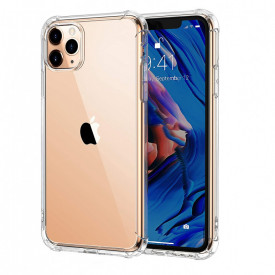 Husa slim transparenta compatibila cu Apple iPhone 11 Pro, antisoc, colturi intarite, silicon antialunecare