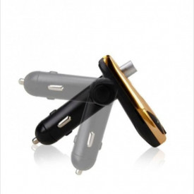 Modulator auto FM, car kit bluetooth, transmitator FM, Transmitator Bluetooth wireless, adaptor FM, modulator muzica Handsfree Mp3 Player, audio USB, design elegant, Auriu - Img 4