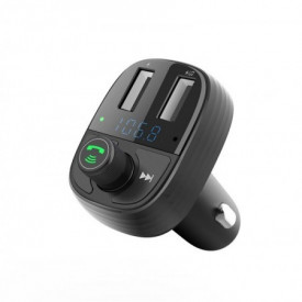 Modulator Auto FM car kit, Incarcator Auto fast Kaku®, Handsfree, Mp3 Player, display LCD, Premium, Negru
