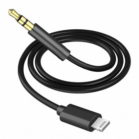 cablu auxiliar iphone cu jack 3.5 mm planetphone negru