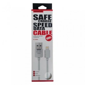 Cablu de incarcare si sincronizare pentru Apple iPhone cu mufa Lightning, lungime 1 m, Original Maxcell, alb