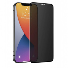 Folie protectie din sticla Privacy, iPhone 12/12 Pro, full cover, full glue, case friendly, Premium Quality