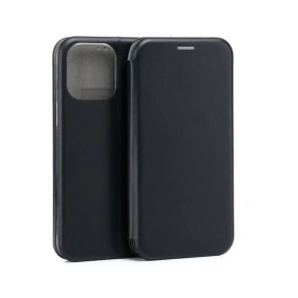 husa flip tip carte din piele ecologica iphone 15 pro max negru planetphone