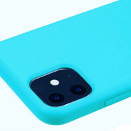 husa silicon catifea iphone 11 turcoaz,