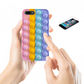husa antistres multicolor pop up roz iphone 7 plus si 8 plus planetphone 