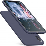 Husa iPhone X Max, iPhone 10 Max ultra slim silicon Albastru