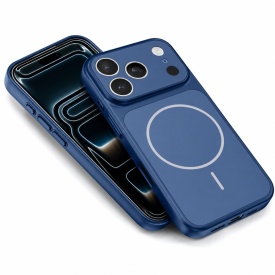 husa iphone 17 pro max magsafe albastru