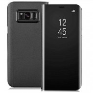 husa clear view flip neagra toc samsung s8 plus planetphone