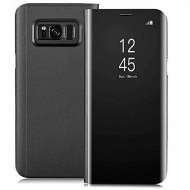husa clear view flip neagra toc samsung s8 plus planetphone