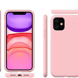 Husa protectie iPhone 11, ultra slim, silicon Roz, interior din microfibra, protectie camera, protectie ecran - Img 2