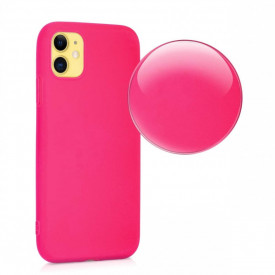 Husa protectie iPhone 11, ultra slim, silicon Roz Neon, interior din microfibra, protectie camera, protectie ecran - Img 4