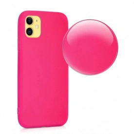 Husa protectie iPhone 11, ultra slim, silicon Roz Neon, interior din microfibra, protectie camera, protectie ecran - Img 4