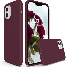 husa iphone 12 visinie silicon si catifea planetphone