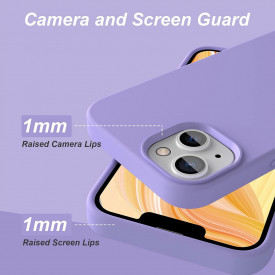 husa iphone 13 mov silicon si catifea planetphone