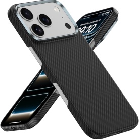 husa iphone 17 pro max din kevlar ultra slim, carbon