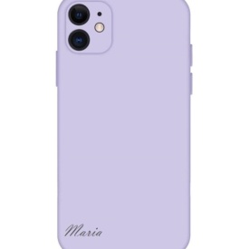 Husa protectie pentru iPhone 11, slim, silicon Mov cu interior din microfibra, protectie camera si Personalizare Unica cu Numele Maria - Img 1