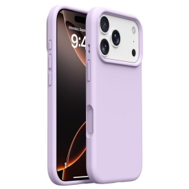 Husa protectie pentru iPhone 17 Pro Max, slim, silicon Mov cu interior din microfibra, protectie camera, protectie ecran