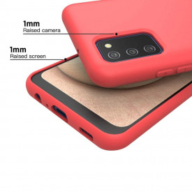 husa rosu samsung a02s silicon si catifea planetphone