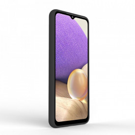 husa neagra SAMSUNG A32 4G silicon si catifea planetphone